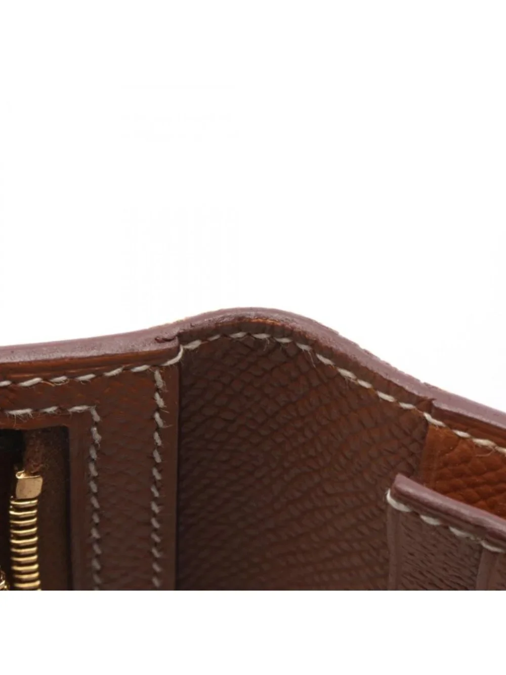 Hermes Bifold Wallet Bearn Souffle Gold Leather Calf